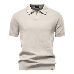 Ulrich – Strukturiertes Polo-Shirt in Aus Weiß