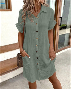 Melissa™ | Bequemes Sommerkleid in Olivgrün