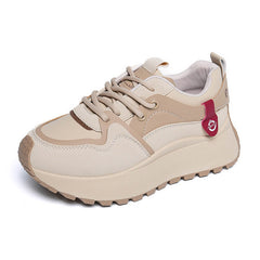 Damen Sportliche Chunky Sneakers mit hohem Tragekomfort und rutschfester Sohle in Khaki