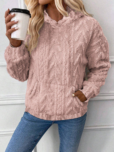DAME PULLOVER MIT KAPUZE | WEICHER PLÜSCH KOMFORT