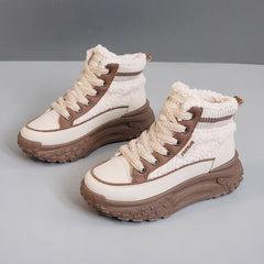 Damen Sportliche Winter Sneaker mit kuscheligem Innenfutter und rutschfester Laufsohle in Khaki