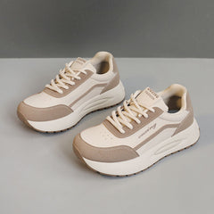 Damen Sportliche Chunky Sneakers mit atmungsaktivem Obermaterial und bequemer Dämpfung in Braun