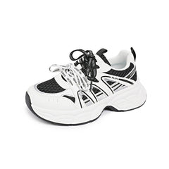 Damen Komfortable Lauf-Sneaker mit atmungsaktiver Netz-Oberfläche und dämpfender Sohle in Schwarz