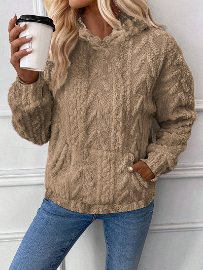 DAME PULLOVER MIT KAPUZE | WEICHER PLÜSCH KOMFORT