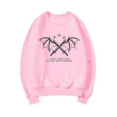 Damen Sweatshirt mit künstlerischem Grafikdesign und inspirierendem Schriftzug in Rosa