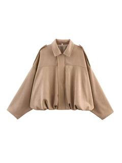 Norvella - HazelBloom Wildlederjacke in Beige