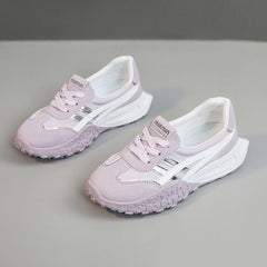 Damen sportliche Sneakers mit dämpfender Sohle und atmungsaktivem Obermaterial in Violett