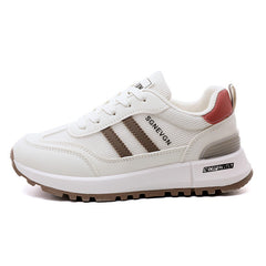 Damen Sportliche Sneakers mit dämpfender Laufsohle und atmungsaktivem Obermaterial in Braun