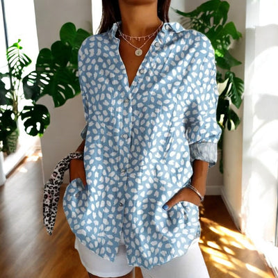 Yvonne®️™ | Vintage-Bluse mit Blumendruck