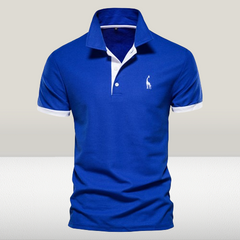 Peter - Poloshirt in Blau und Weiß