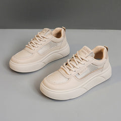 Damen Trend-Sneaker mit atmungsaktivem Mesh-Obermaterial und dämpfender Laufsohle in Khaki