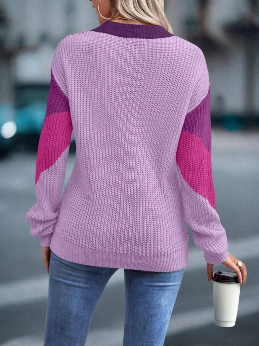 DAME LAESSIGER RUNDEHALS GESTRICKTER PULLOVER | MODERNER STIL, KOMFORTABEL, VIELSEITIG