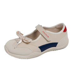 Damen Sportschuhe mit Klettverschluss und attraktivem Schleifen-Design in Khaki