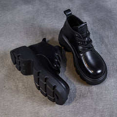 Damen Jahrgang Dirndl Schuhe | Plateau in Schwarz