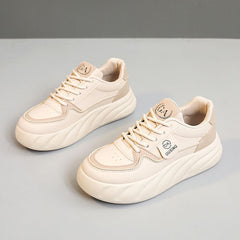 Damen Chunky Sneakers mit atmungsaktivem Obermaterial und komfortabler Dämpfung in Khaki