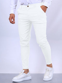Virgil™ - Elegante Slim-Fit-Hose in Weiß