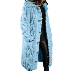 DAME OVERSIZED CARDIGAN MANTEL | MODERNER STIL, KOMFORTABEL, VIELSEITIG in Himmelblau