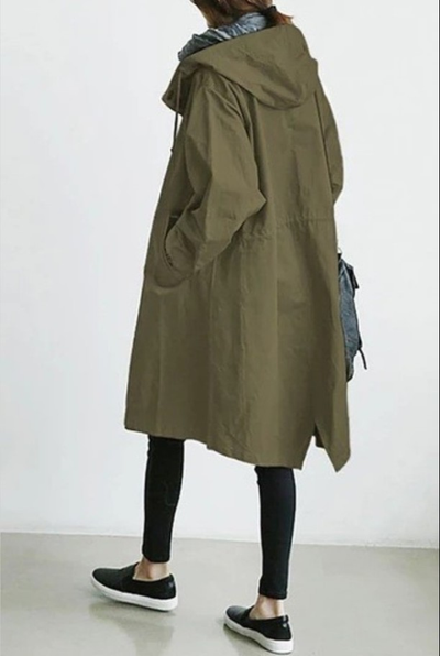 Damen Regenjacke | Mit Knopfverschluss Vorne