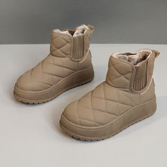 Damen Sneakers mit warmem Fleecefutter und rutschfester Laufsohle in Braun