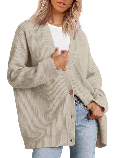 Damen-Strickjacke in Übergrößer | Gestreift