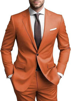 Herren Hochzeitsgast Anzug | Blazer und Hosen in Orange