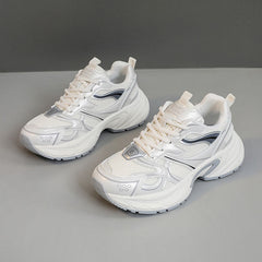 Damen Sportliche Sneakers mit atmungsaktivem Mesh-Obermaterial und innovativer Dämpfung in Beige