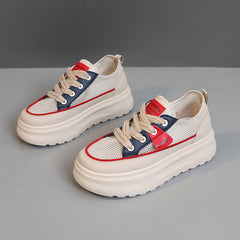 Damen Sportliche Chunky Sneakers mit atmungsaktivem Obermaterial und dämpfender Sohle in Braun