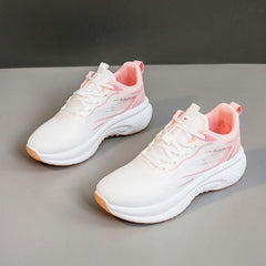 Damen Sportliche Laufschuhe mit atmungsaktivem Obermaterial und dämpfender Sohle in Rosa