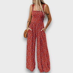 Seraphie – Floraler Jumpsuit in Rot