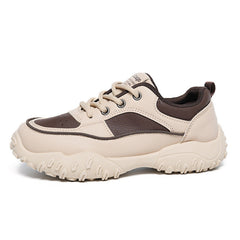 Damen Sportsneakers mit rutschfester Gummisohle und atmungsaktivem Obermaterial in Braun