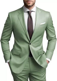 Herren Hochzeitsgast Anzug | Blazer und Hosen in Olive Green