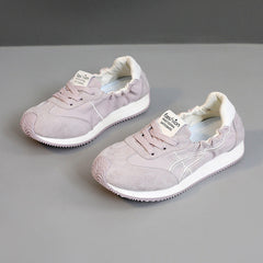 Damen Sportliche Sneaker mit elastischem Einstieg und rutschfester Sohle in Violett