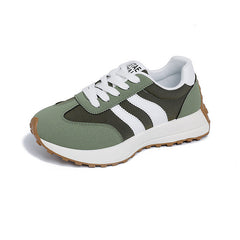 Damen Sportliche Sneakers mit atmungsaktivem Obermaterial und rutschfester Sohle in Grün