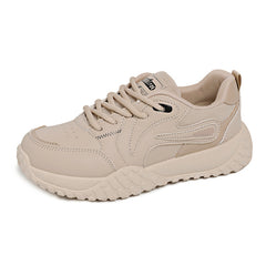 Damen Sportliche Sneaker mit atmungsaktiver Mesh-Oberfläche und dämpfender Laufsohle in Khaki