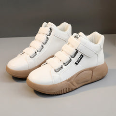 Damen Sportliche High-Top Sneakers mit elastischen Schnürsenkeln in Beige