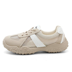 Damen Atmungsaktive Sport Sneakers mit rutschfester Sohle und dynamischem Obermaterial in Grau
