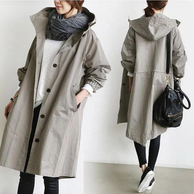 Damen Regenjacke | Mit Knopfverschluss Vorne