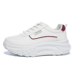 Damen modische Sneakers mit dämpfender Laufsohle und innovativem Design in Weiß-Rot