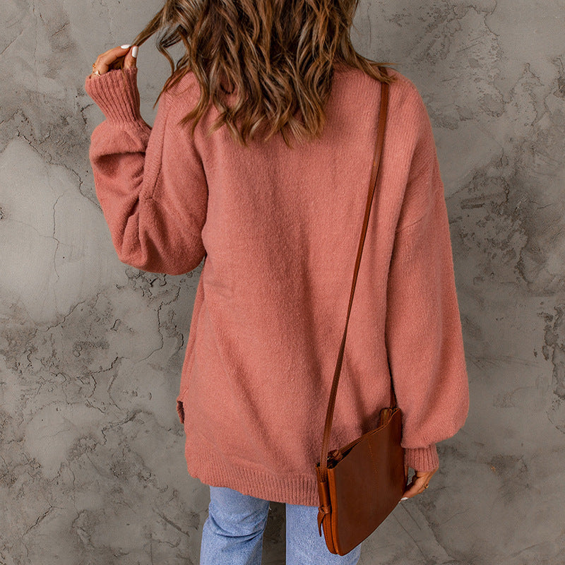 RUNDHALS LANGARM LOCKERE SWEATER | BEQUEME MODERNE FREIZEITMODE