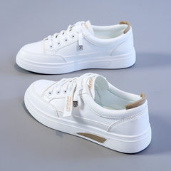 Damen sportliche Sneaker mit trendigem design und dämpfender Laufsohle in Khaki