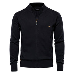 Logan™ | Offene Kragen-Strickjacke in Schwarz