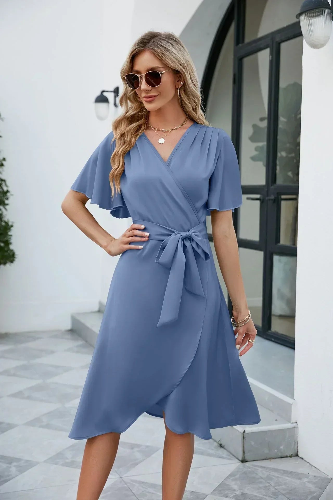 MARIE - Sommerkleid mit V-Ausschnitt für Frauen
