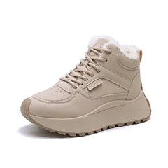 Damen Winter Sneaker mit kuscheligem Innenfutter und rutschfester Sohle in Khaki