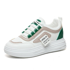Damen sportive Sneakers mit modischem Design und dämpfender Sohle in Weißgrün