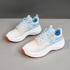 Damen Sportliche Laufschuhe mit atmungsaktivem Mesh-Obermaterial und dämpfender Sohle in Mondlicht
