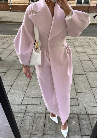 Eleganter Langer Trenchcoat für Damen | Reverskragen