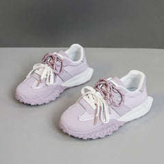 Damen Sportliche Sneaker mit Komfortsohle und atmungsaktivem Obermaterial in Lila
