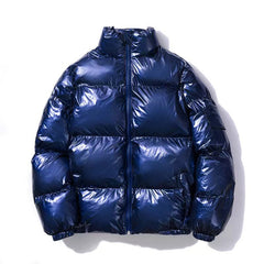 Greta | Gefütterte Thermo Steppjacke in Königsblau Stehkragen