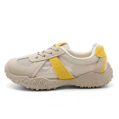 Damen Atmungsaktive Sport Sneakers mit rutschfester Sohle und dynamischem Obermaterial in Gelb
