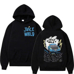 Damen Kapuzenpullover mit kreativem Grafikdesign und inspirierendem Schriftzug in Schwarz